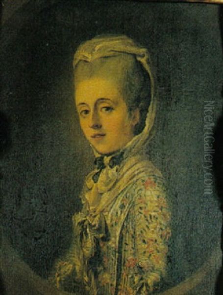 Portrait Of Elizabetha Bridgetta Stepney, Mrs. Joseph Gulston Oil Painting by Pierre-Etienne Falconet