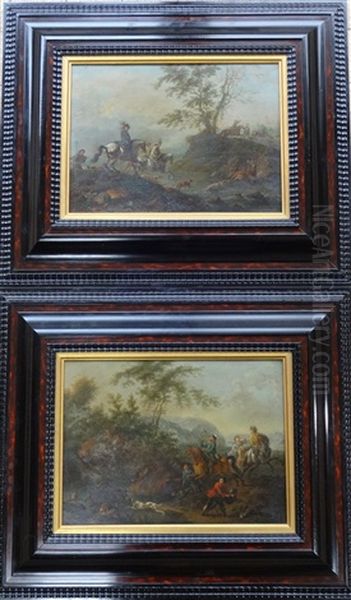 Scenes De Chasse Oil Painting by Carel van Falens or Valens