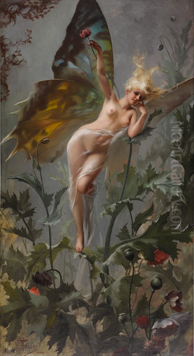 The Poppy Fairy Oil Painting by Luis Ricardo Falero