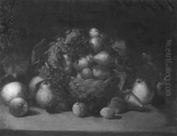 Still Life With Fruit Oil Painting by Samuel Raymond Fanshaw