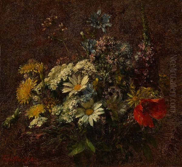 Fleurs Des Champs Oil Painting by Henri Fantin-Latour