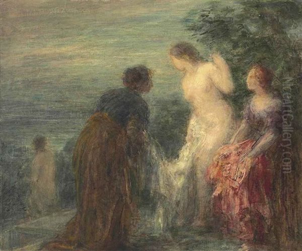 Sortie De Bain Oil Painting by Henri Fantin-Latour