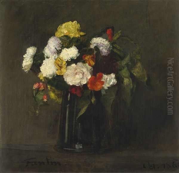 Fleurs Oil Painting by Henri Fantin-Latour