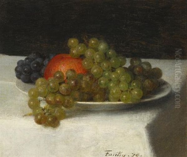 Pommes Et Raisins Oil Painting by Henri Fantin-Latour