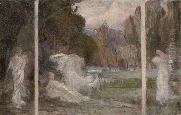 Sybils In A Summer Landscape Oil Painting by Henri Fantin-Latour