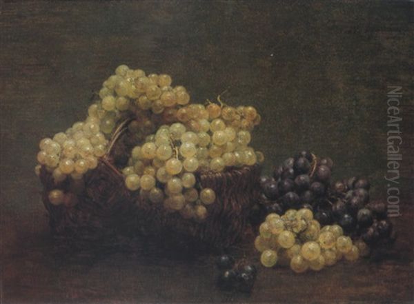 Panier De Raisins Oil Painting by Henri Fantin-Latour