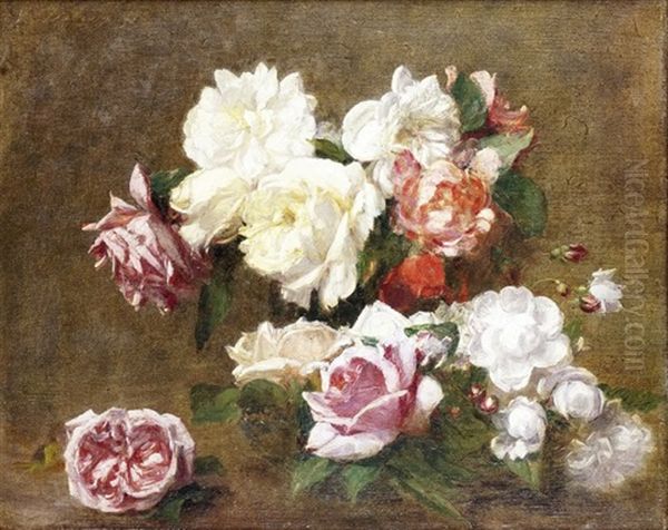 Les Roses Oil Painting by Victoria Dubourg