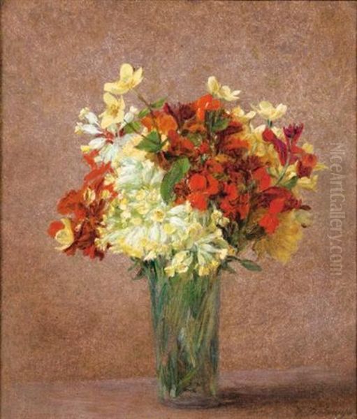 Bouquet De Printemps Oil Painting by Victoria Dubourg