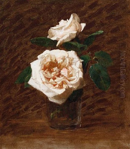 Roses (study) Oil Painting by Victoria Dubourg