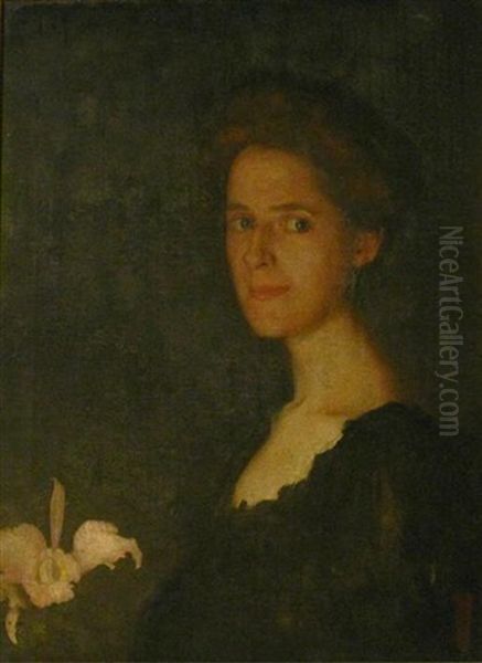 Portrait Of A Woman Oil Painting by Richard Blossom Farley