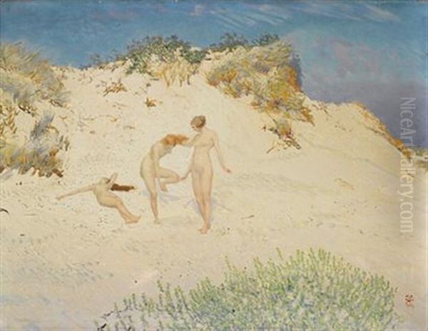 The Call Of The Dunes Oil Painting by Richard Blossom Farley