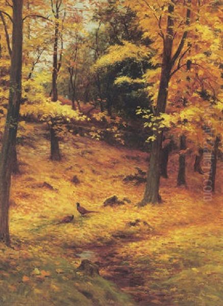 Autumn Gold Oil Painting by Joseph Farquharson