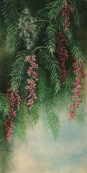 Pepper Tree Oil Painting by Ellen Frances Farr