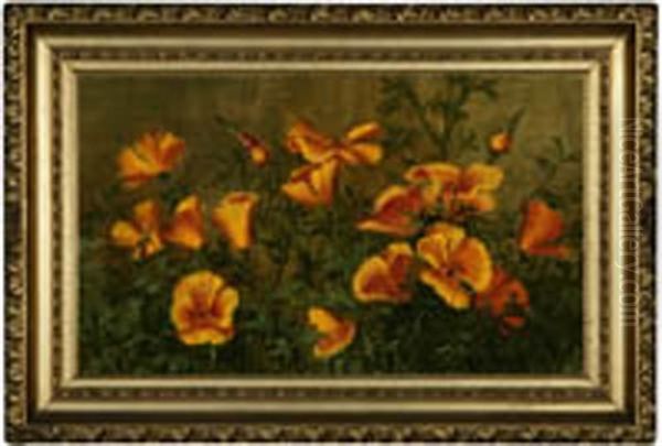 California Poppies Oil Painting by Ellen Frances Farr