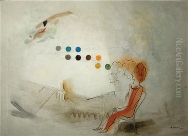 Scene De Cirque, Les Ballons Oil Painting by Alexandre Fasini