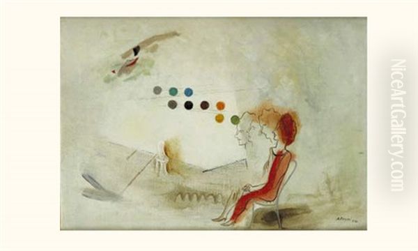 Scene De Cirque, Les Ballons Oil Painting by Alexandre Fasini