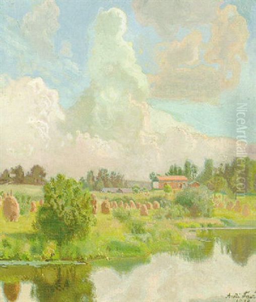 Kesapilvia Oil Painting by Antti Faven