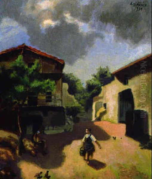 Maalaispiha Oil Painting by Antti Faven