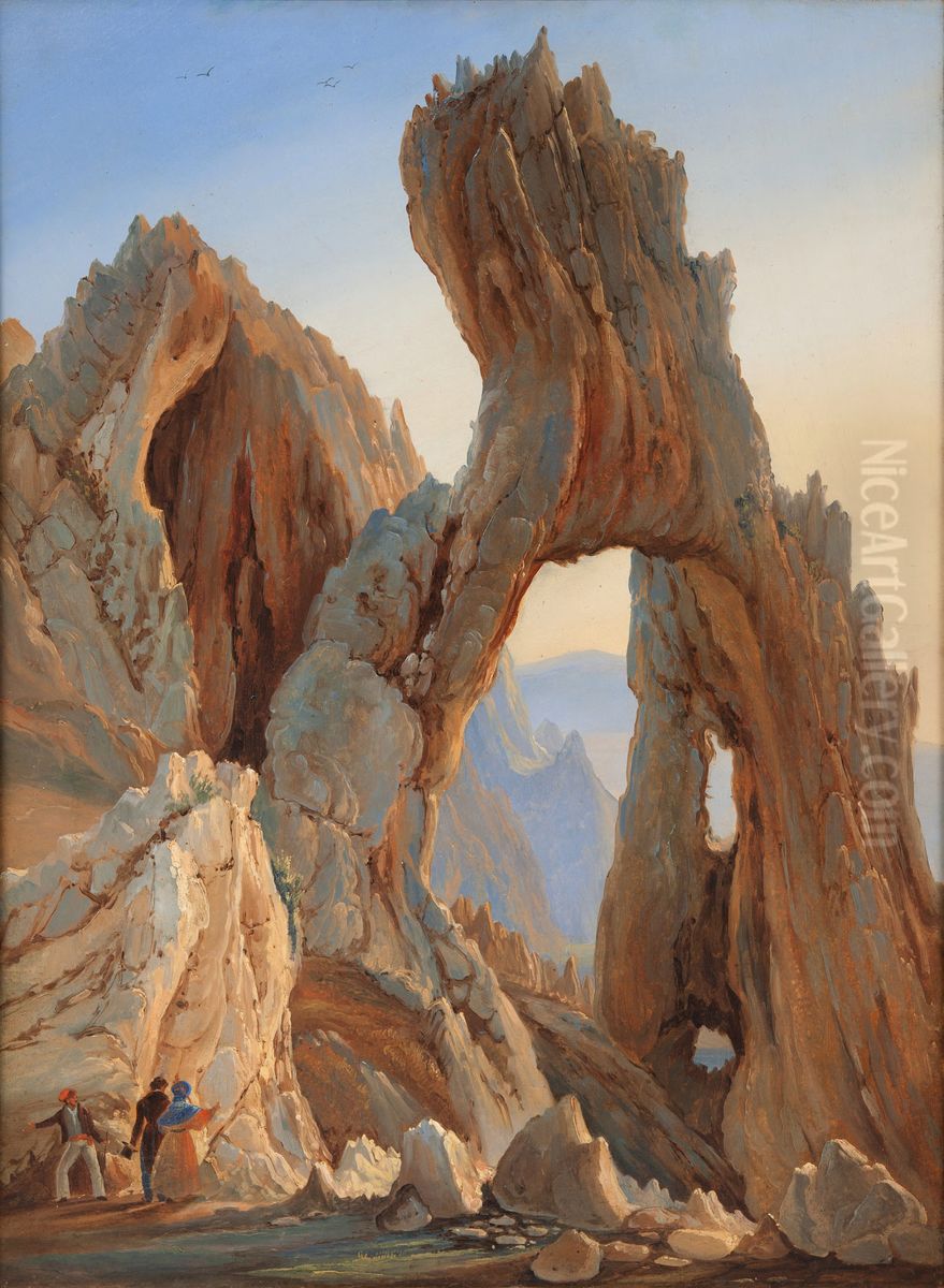 Arco Naturale, Capri Oil Painting by Thomas Fearnley