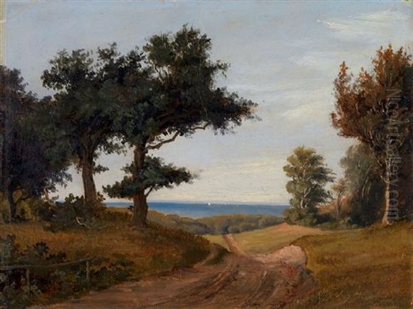 Landskap Med Vei Oil Painting by Thomas Fearnley