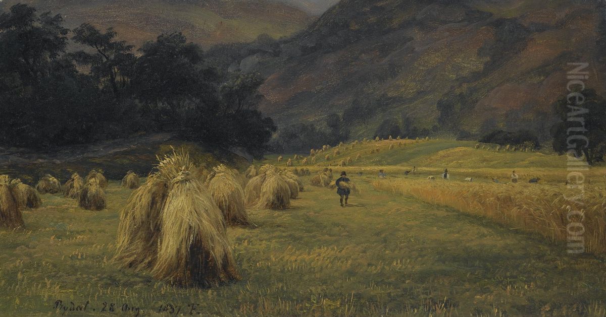 Hoystakker, Rydal, Cumbria Oil Painting by Thomas Fearnley