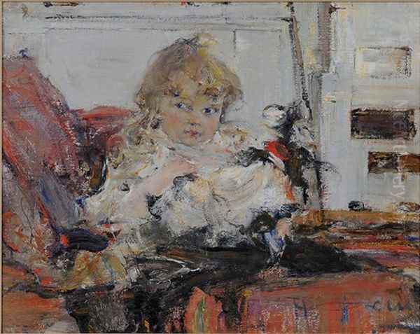 View Of The Thames With Westminster Bridge And Westminster Abbey Oil Painting by Nicolai Ivanovich Fechin