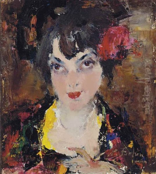 Gypsy Girl Oil Painting by Nicolai Ivanovich Fechin