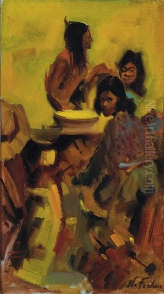 Untitled Oil Painting by Nicolai Ivanovich Fechin