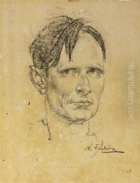 Portrait Of Christopher Isherwood Oil Painting by Nicolai Ivanovich Fechin