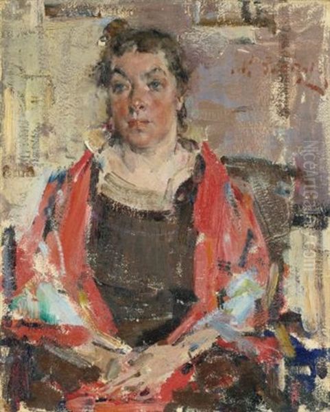 Portrait Of Mariussa Burliuk Oil Painting by Nicolai Ivanovich Fechin
