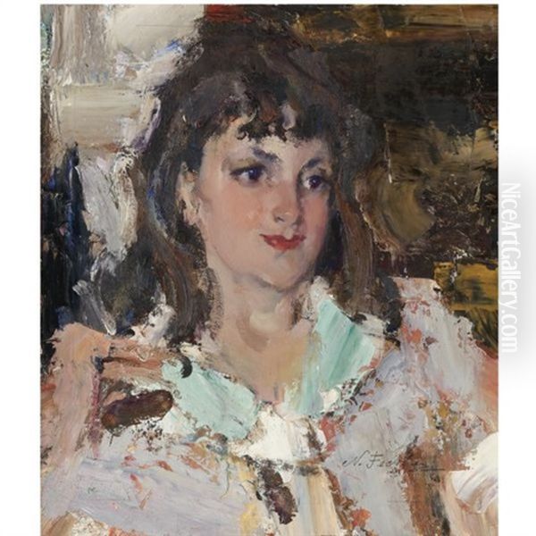 Portrait Of Mary Kiker Oil Painting by Nicolai Ivanovich Fechin