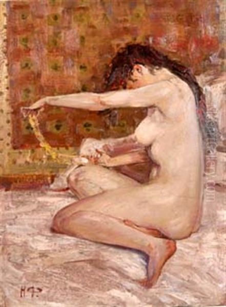 Weiblicher Akt Oil Painting by Nicolai Ivanovich Fechin