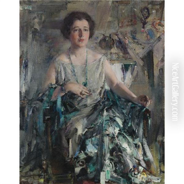 Portrait Of Duane Oil Painting by Nicolai Ivanovich Fechin