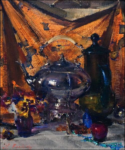 Still Life - Kettle No.2 Oil Painting by Nicolai Ivanovich Fechin