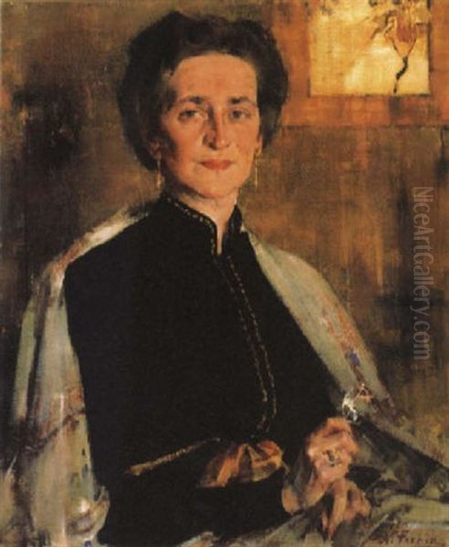 Mrs. Williams Oil Painting by Nicolai Ivanovich Fechin