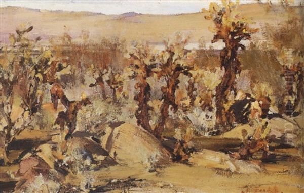 Joshua Trees, California Oil Painting by Nicolai Ivanovich Fechin