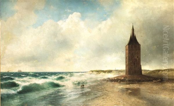 Alter Westturm Auf Wangerooge Oil Painting by Carl Fedeler