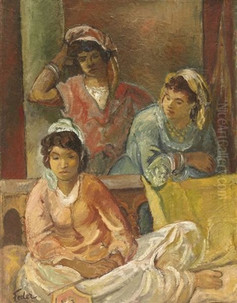 Les Mauresques Oil Painting by Adolphe Feder