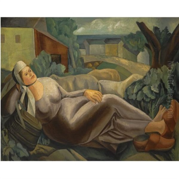 Pastorale Oil Painting by Adolphe Feder