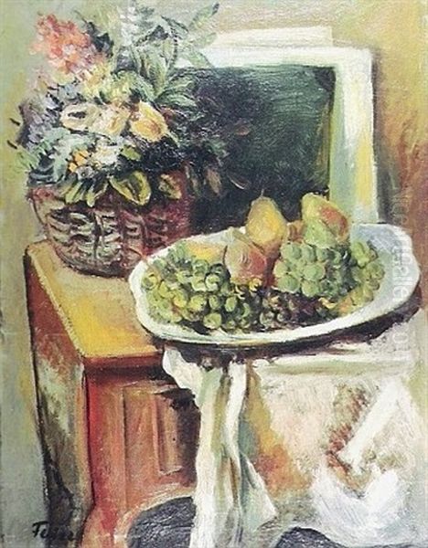 Martwa Natura Z Owocami Oil Painting by Adolphe Feder