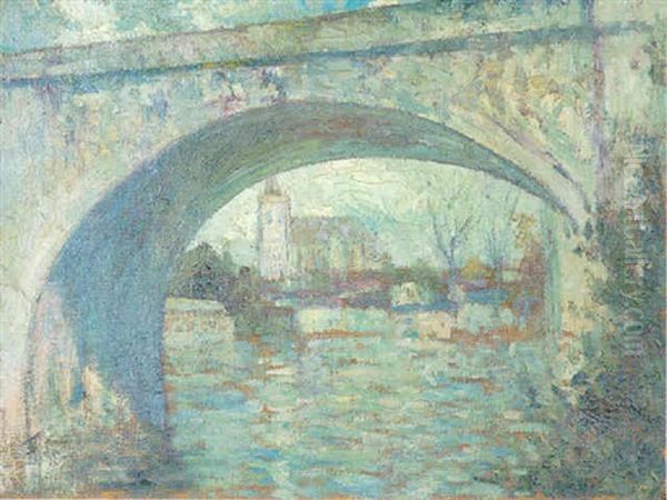 The Bridge Oil Painting by Adolphe Feder