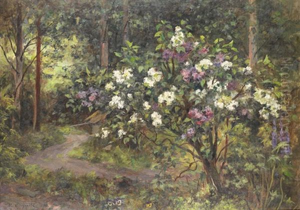 In The Park Oil Painting by Mariya Alekseeva Fedorova