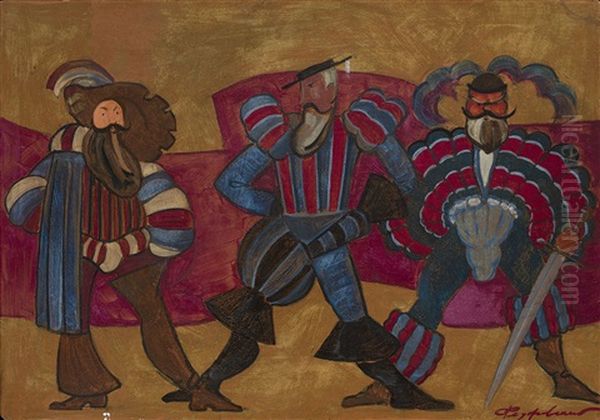 Theatre Design Oil Painting by Fedor Fedorovich Fedorovsky