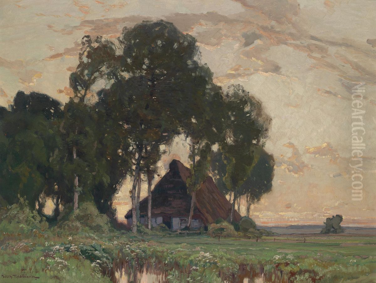 Am Rande Des Moors Oil Painting by Wilhelm Feldmann