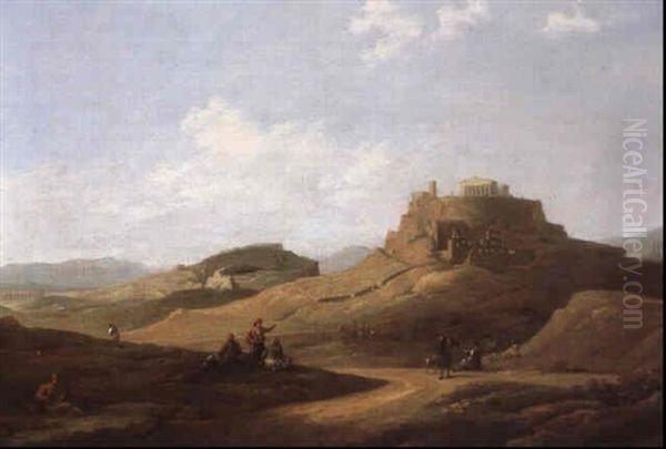 The Acropolis Oil Painting by Charles Fellows