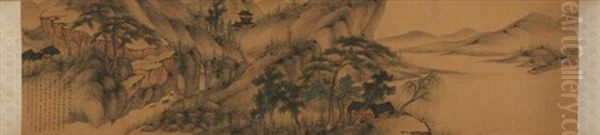 Feng Chaoran: Color And Ink 'landscape' Painting Oil Painting by Feng Chaoran