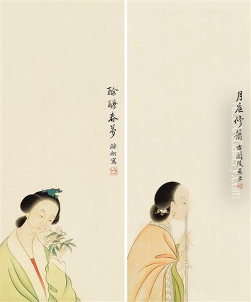 Ladies Oil Painting by Feng Chaoran