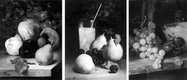 Still Life With Fruit Oil Painting by Harry Fenn