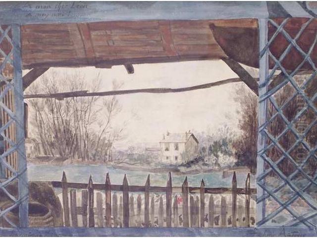 Vue Depuis La Grange Oil Painting by Zacharie Astruc