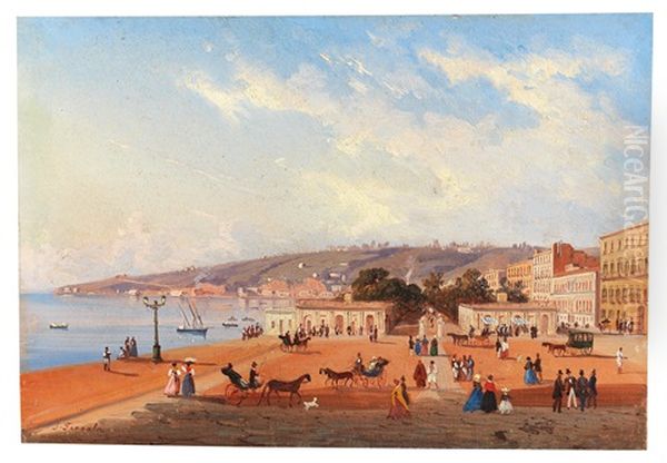 Naples Oil Painting by Salvatore Fergola